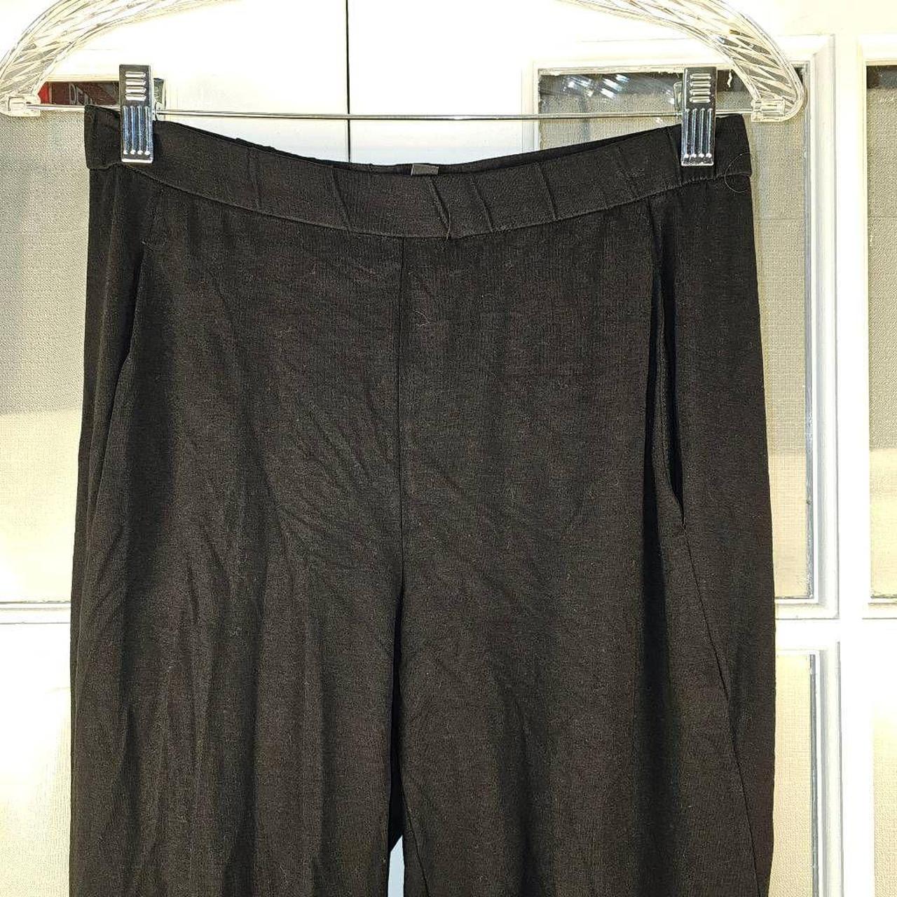 Eileen Fisher Petite Womens Black Stretch Pants PS - Depop