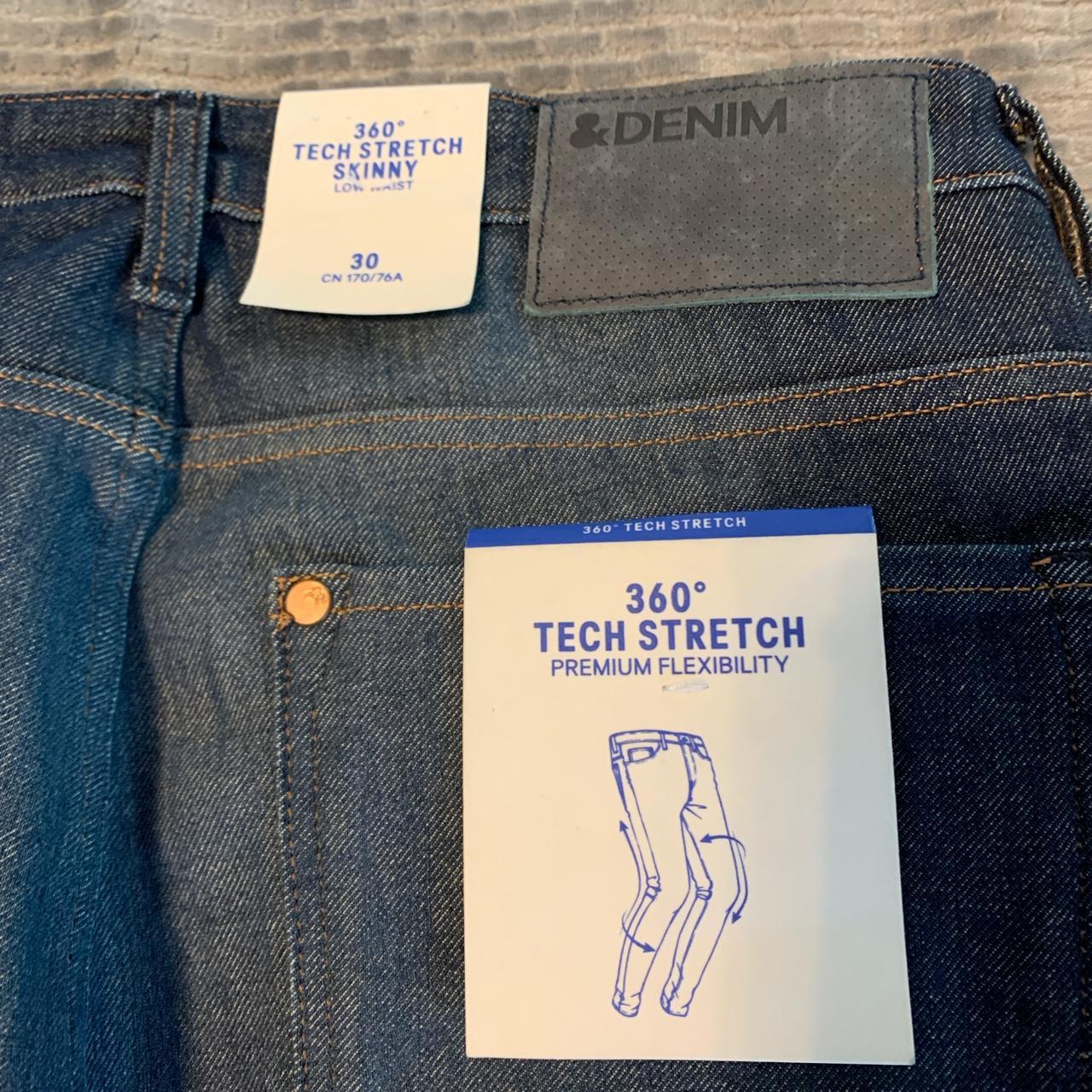 H&M mens 360 tech stretch low waist jeans.... -