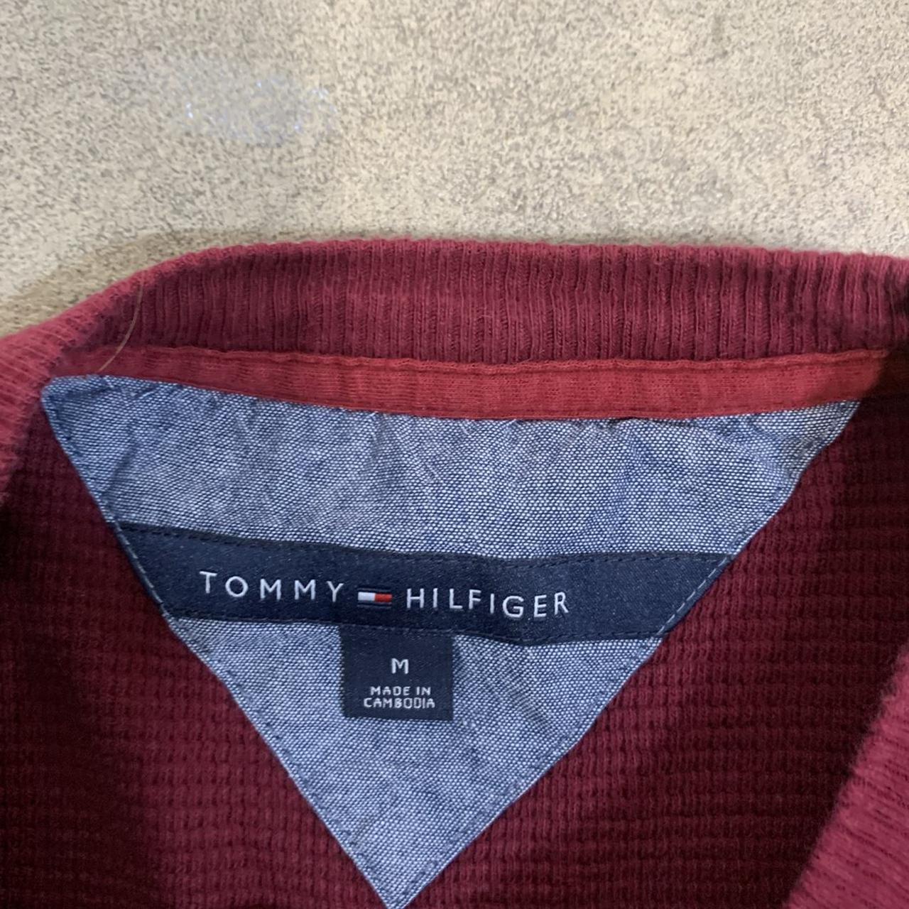 Tommy Hilfiger Men's Burgundy and Red Jumper (3)