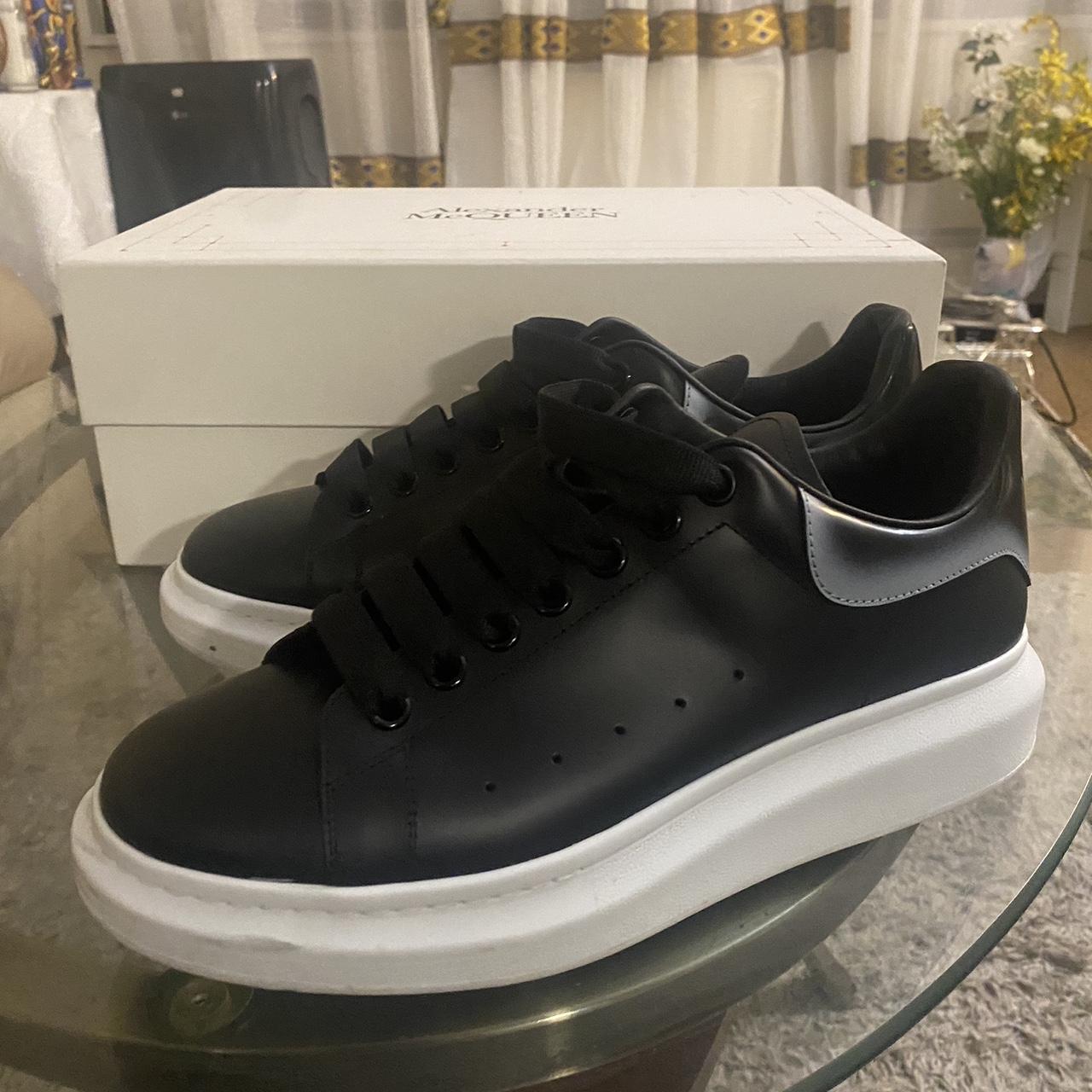 Alexander McQueen black and white trainers mens size