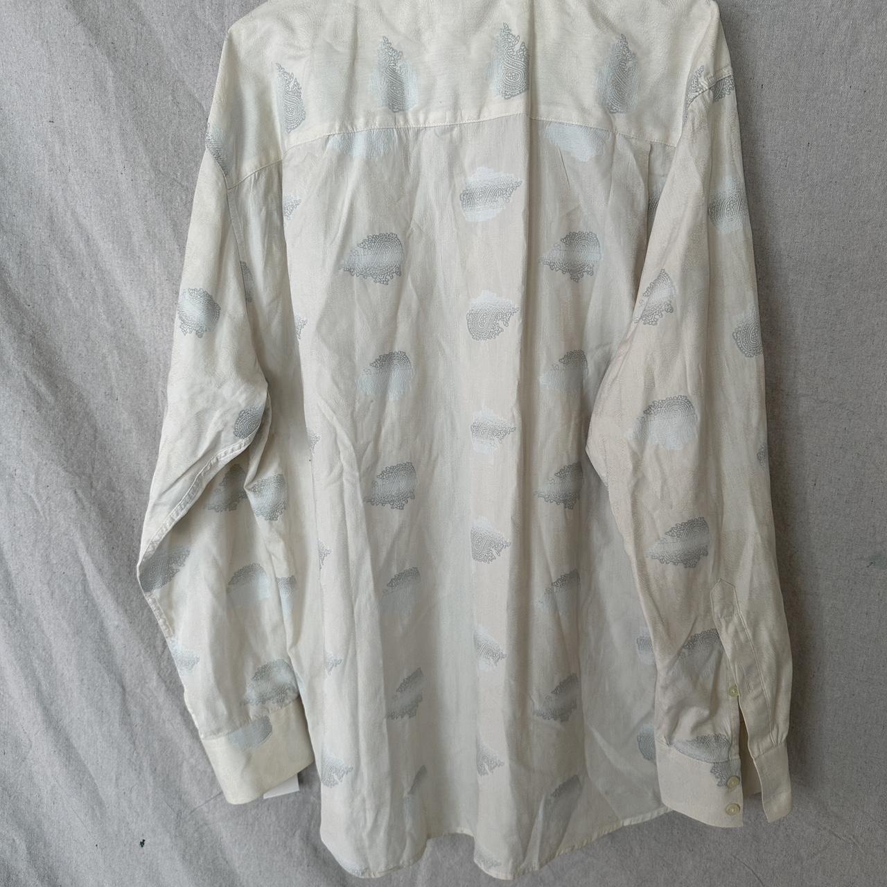 Emanuel Ungaro Men's White and Grey Blouse (4)