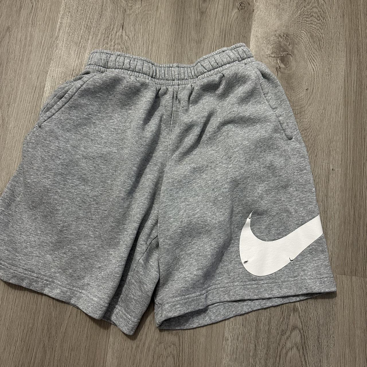 grey nike basketball shorts, they are really comfy.... - Depop