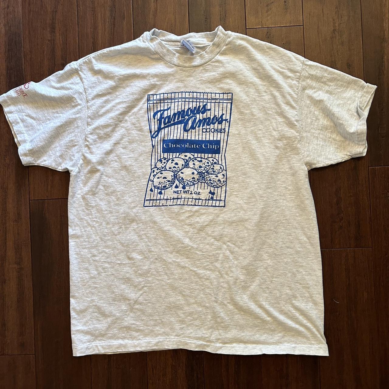 90’s Famous Amos Cookies tee in spotless condition!... - Depop