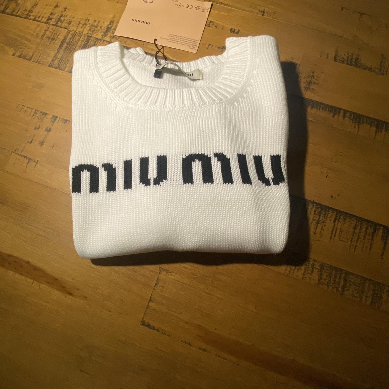 Miu Miu Women's Sweater - White - S – MIU MIU cro… - image 3
