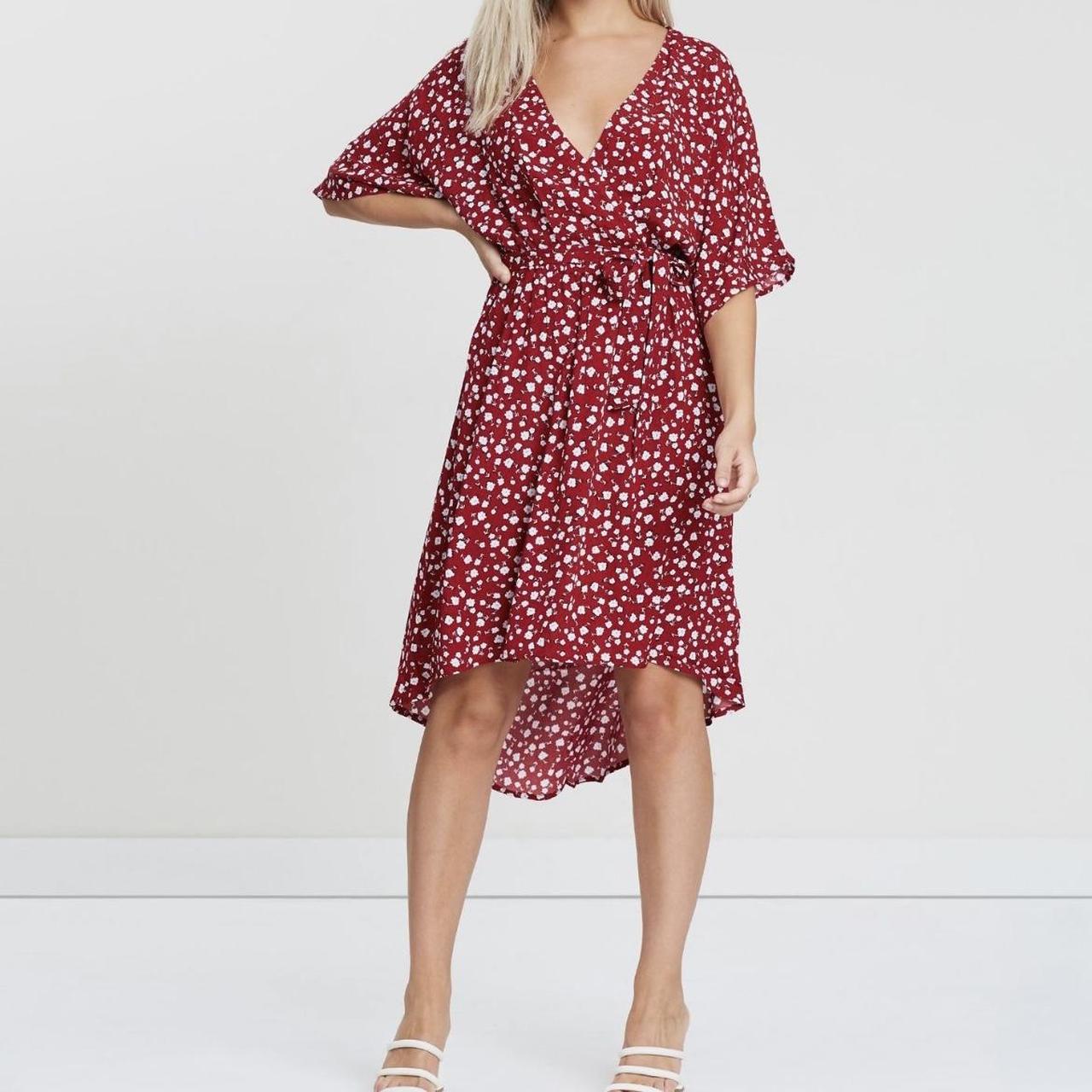 Minkpink roses are red ditty sales midi dress