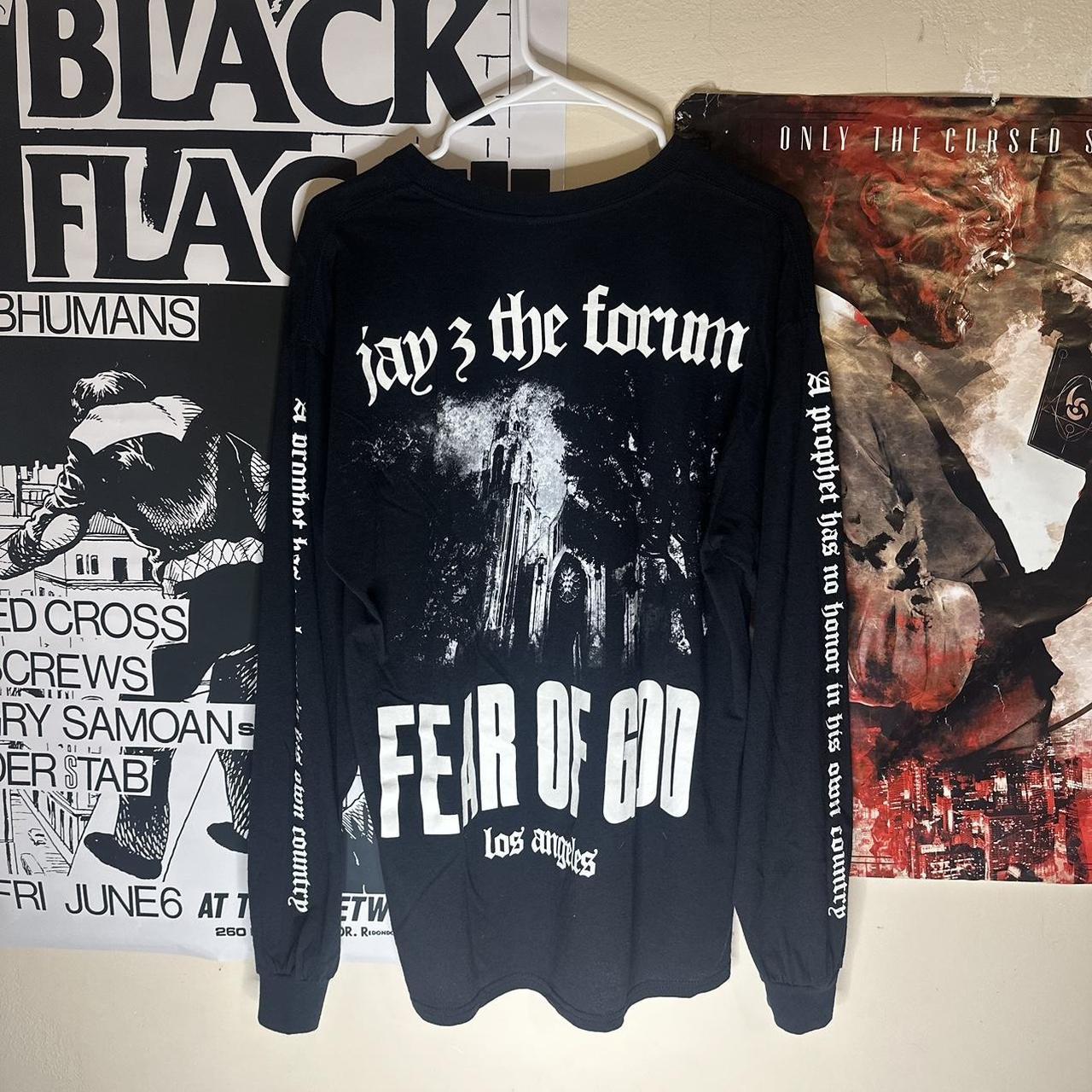 Jay Z Fear Of God LA Forum Tour Long Sleeve Black...