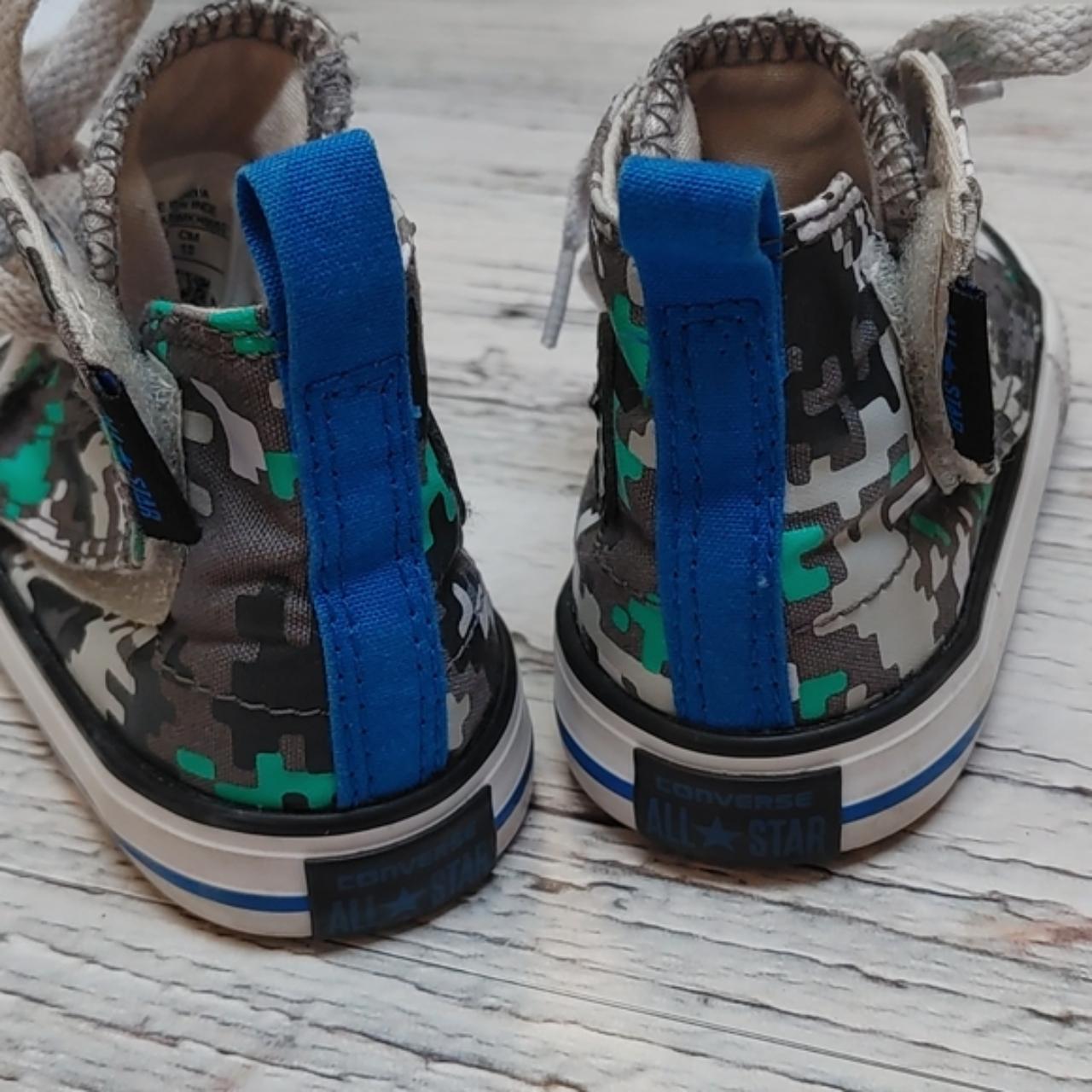 Baby Converse shoes with Minecraft Depop