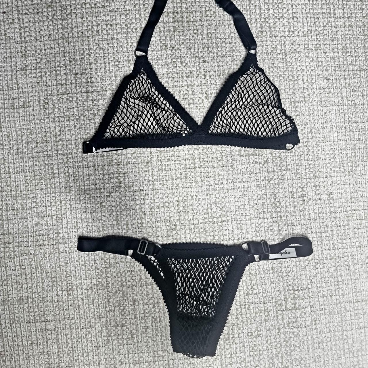 Hopeless lingerie black mesh Stella bralette in XXS. - Depop