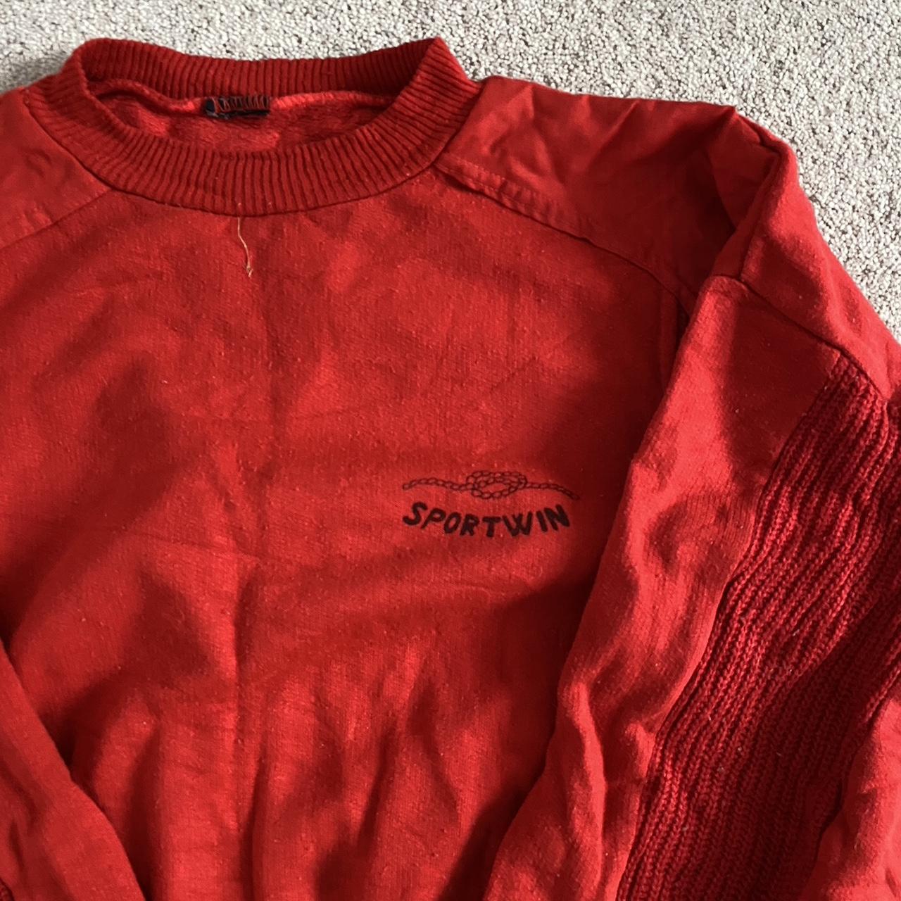 Vintage red jumper No tag but would say size M so... - Depop