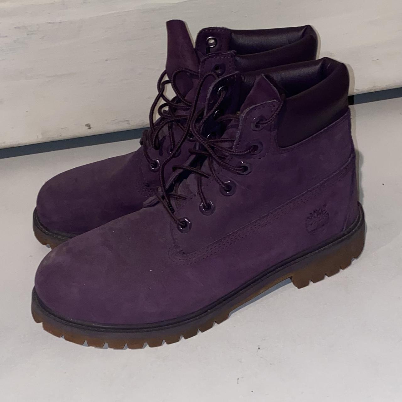 dark purple timberland boots