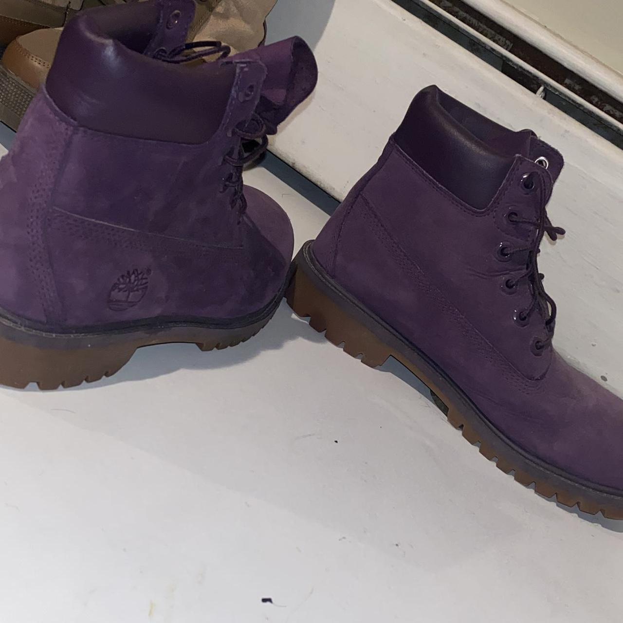 dark purple timberland boots