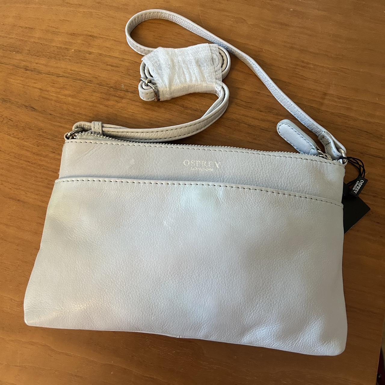 Osprey Cross Body Bag Brand new pale blue leather... Depop