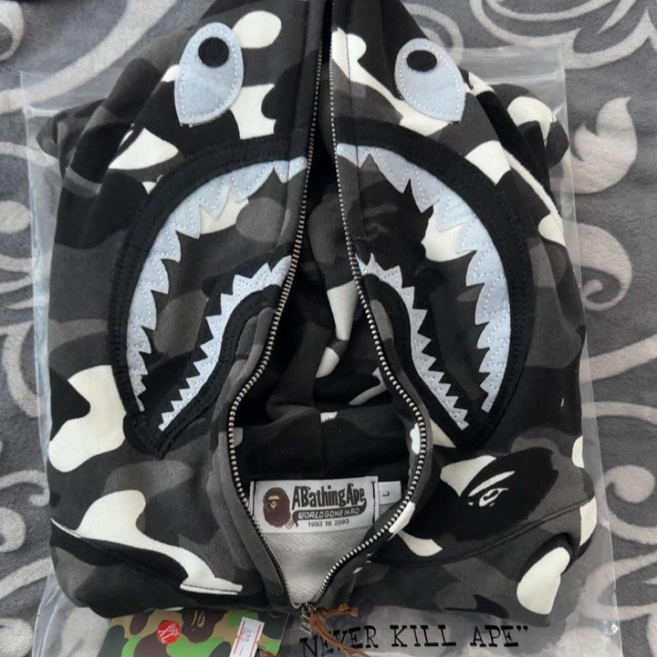 Bape shark sale hoodie tags