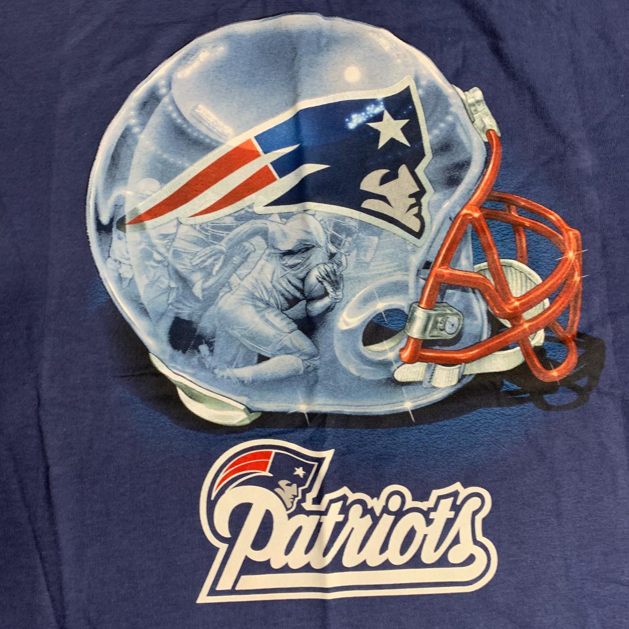 Patriots Y2K NFL Helmet Logo Design Vintage Graphic - Depop