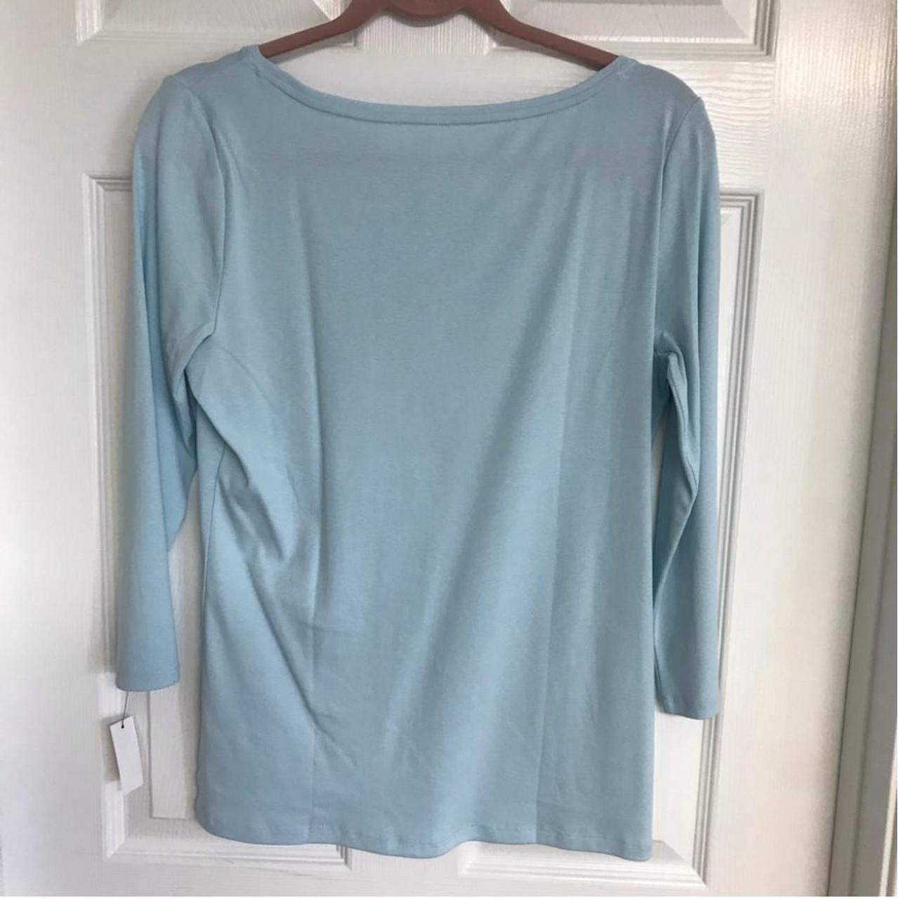 Talbots Women's Green and Blue T-shirt | Depop