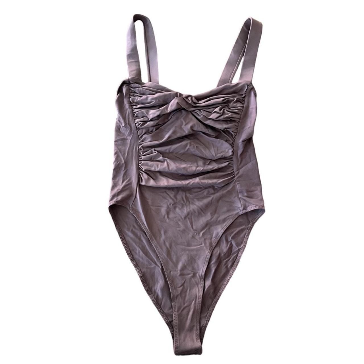 Zara Women's Purple and Grey Bodysuit Depop