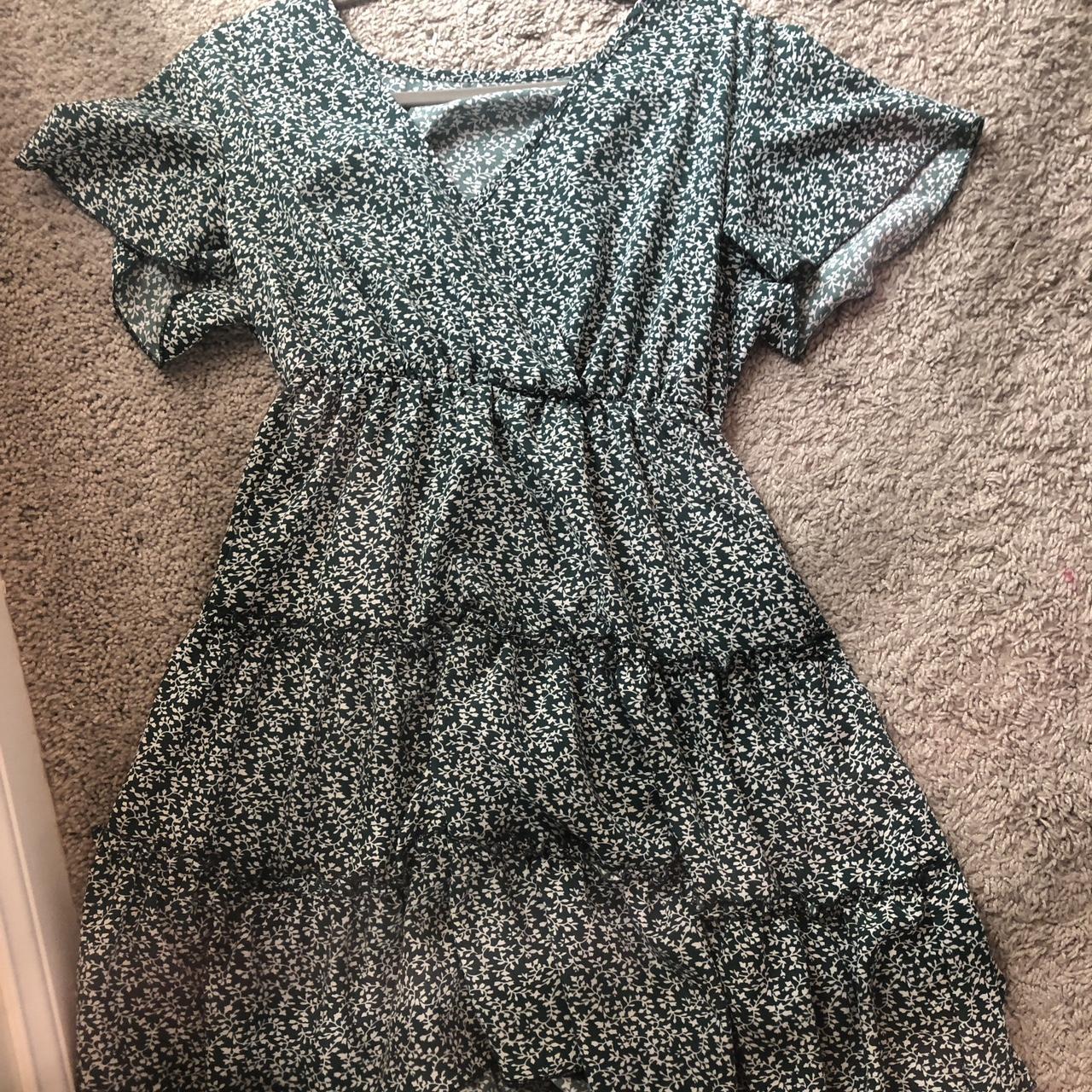 forest green mini dress - Depop