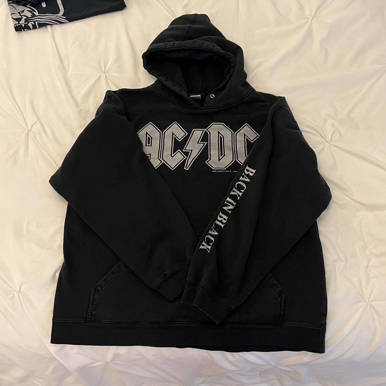 Vintage Black AC/DC Hoodie!! - Got this at a vintage... - Depop