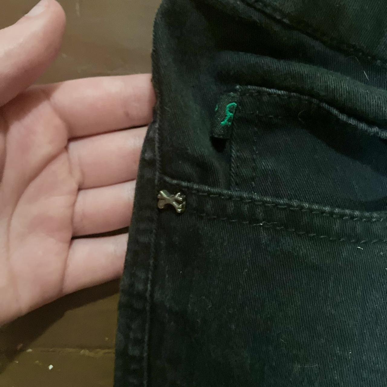 half green half black skinny jeans Low rise 2012... Depop