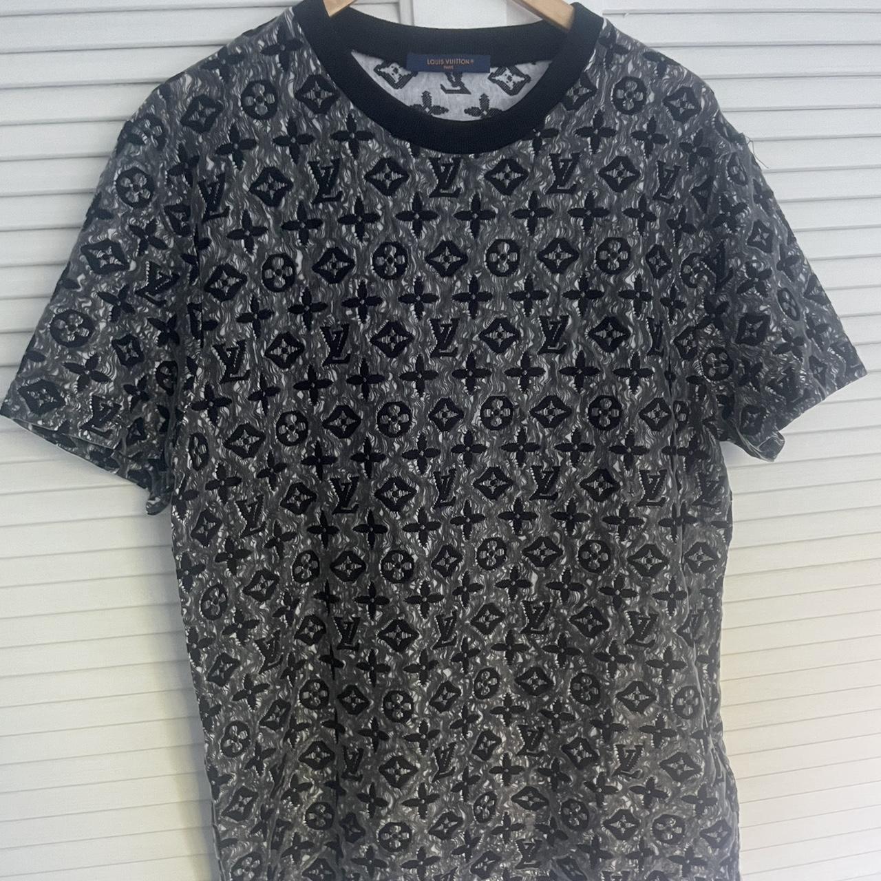 Black/White/Grey LVSE Monogram T-Shirt Worn Once - Depop