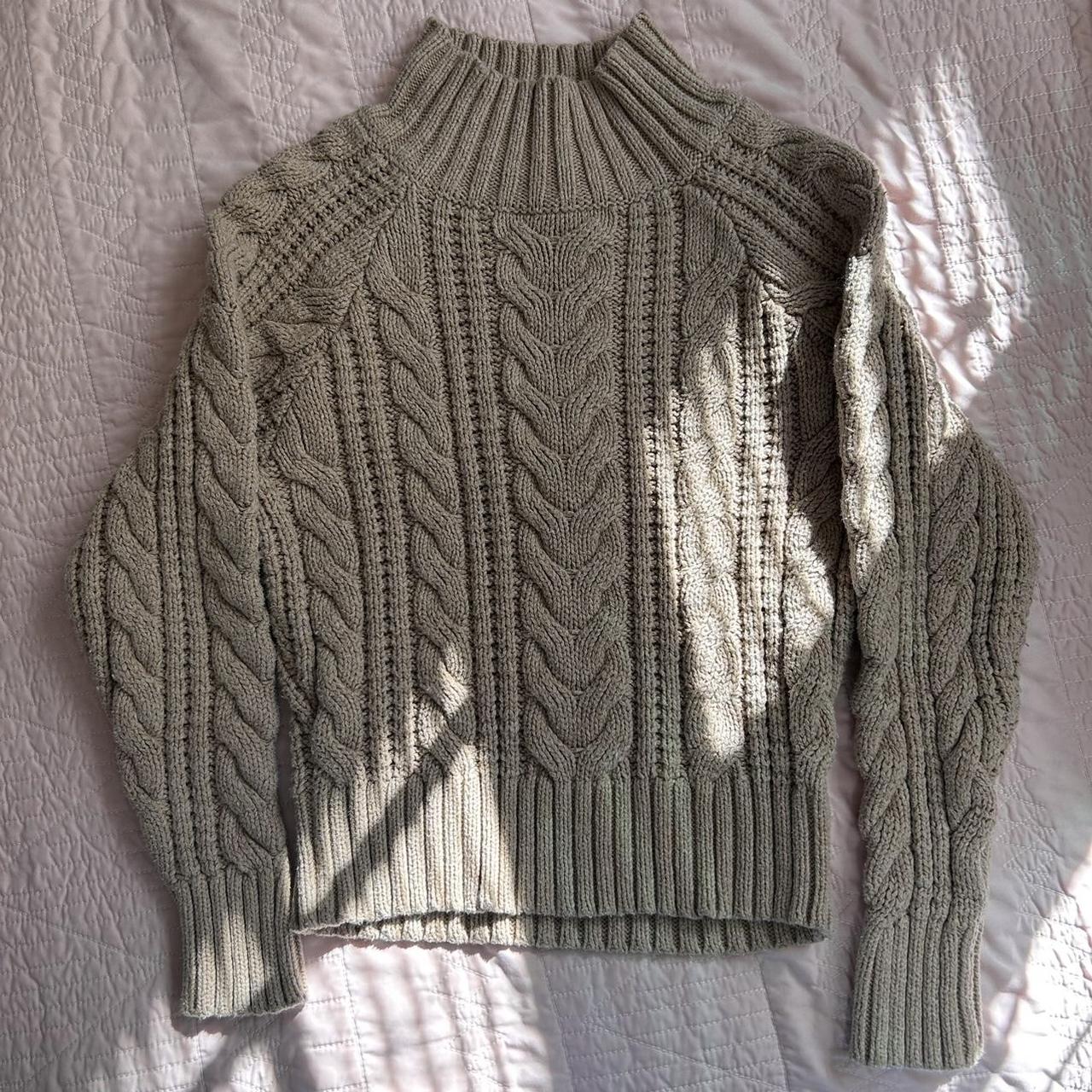 Chunky cable knit ribbed sweater Warm and cozy. 🍂🍁... - Depop