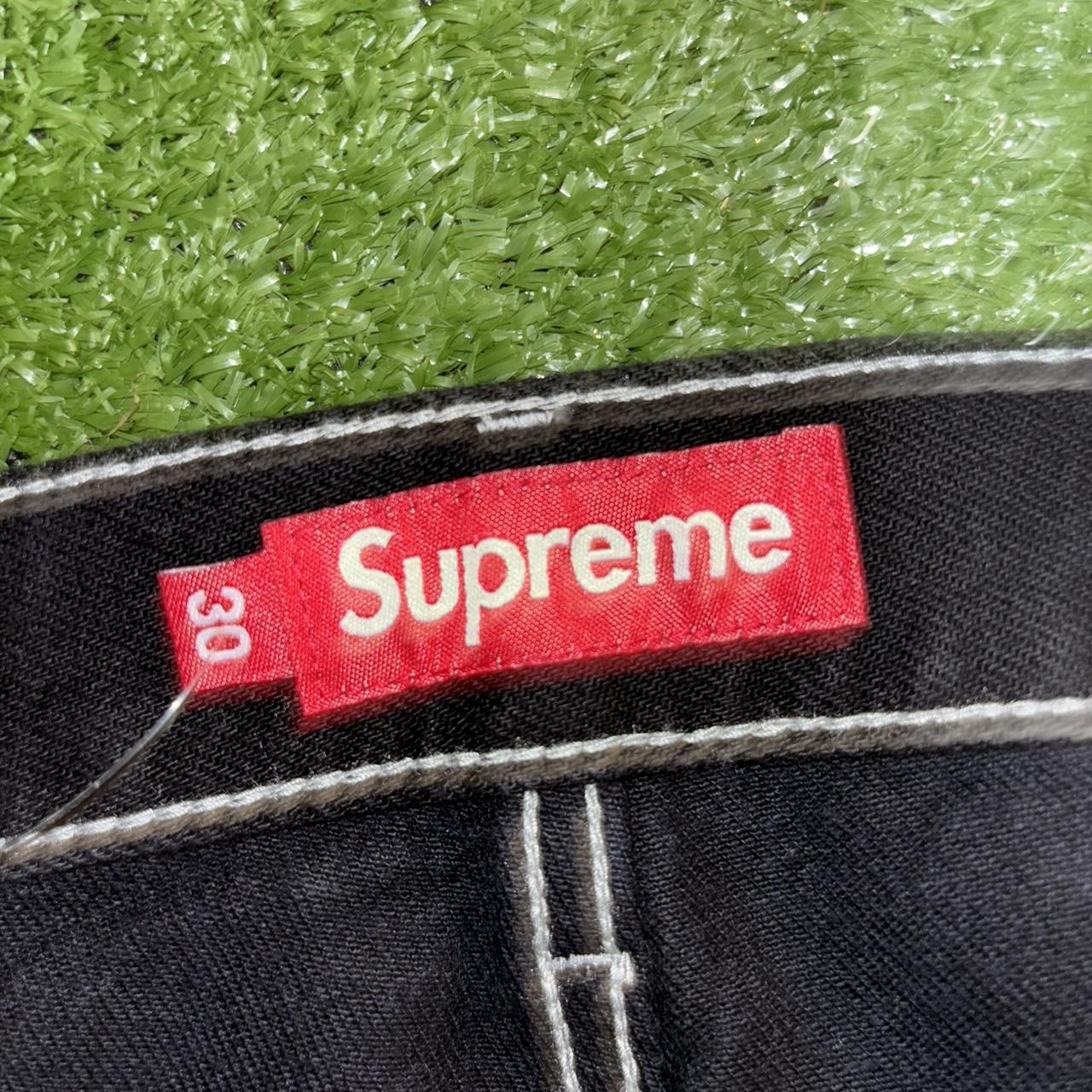 Supreme Radial Embroidered Loose Fit Jean 'Black' | Depop