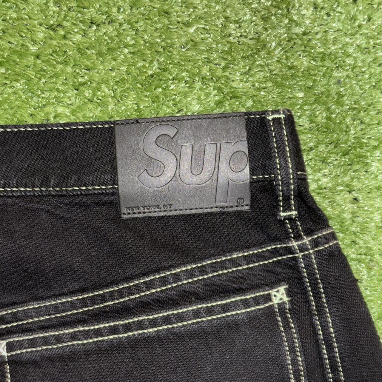パンツ Supreme Radial Embroidered Loose FitJean Supreme Radial Embroidered Loose Fit Jean Black Men's - FW23