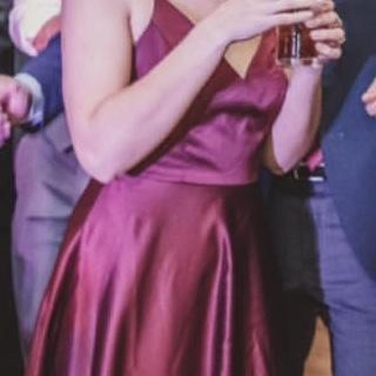 david s bridal maroon dress