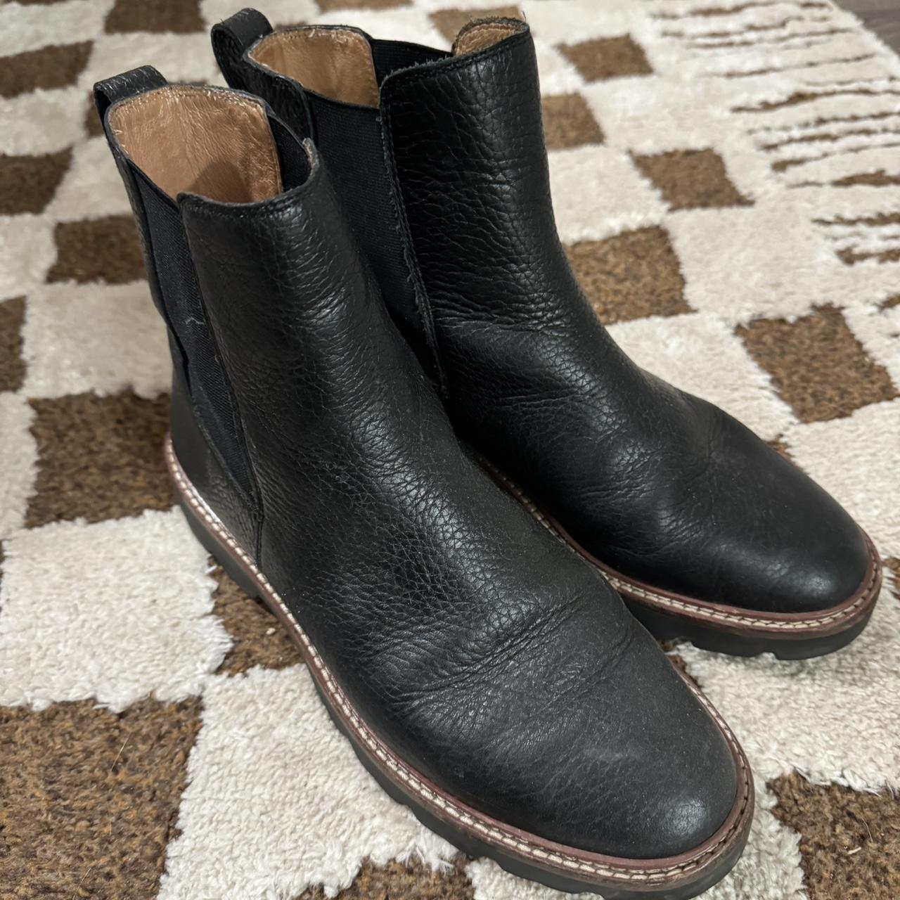 Madewell black leather boots Depop