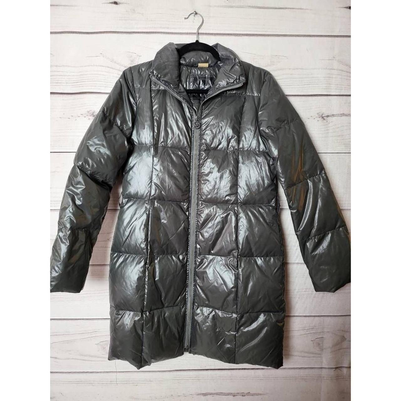 Michael kors grey puffer on sale jacket