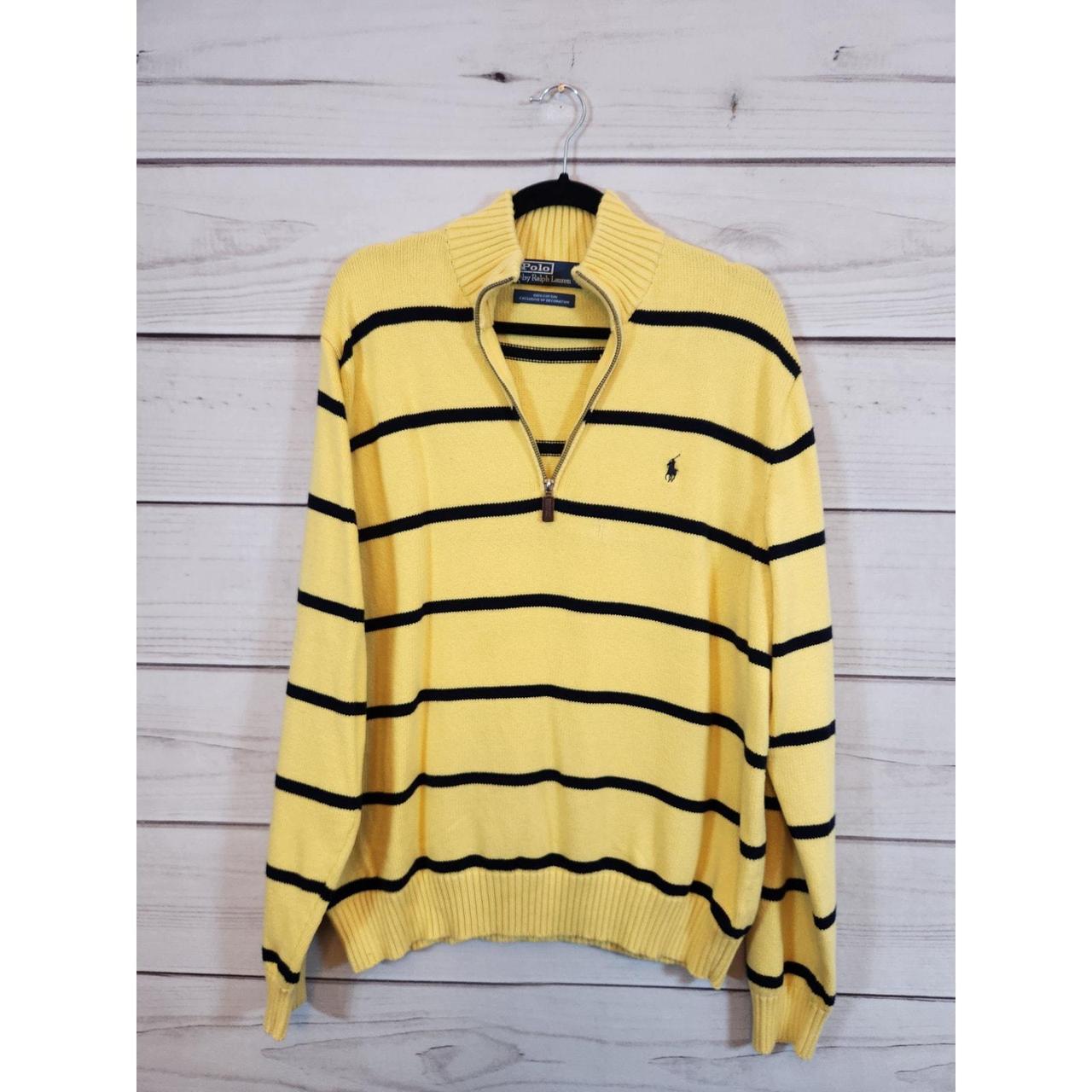 Black and yellow polo sweater best sale