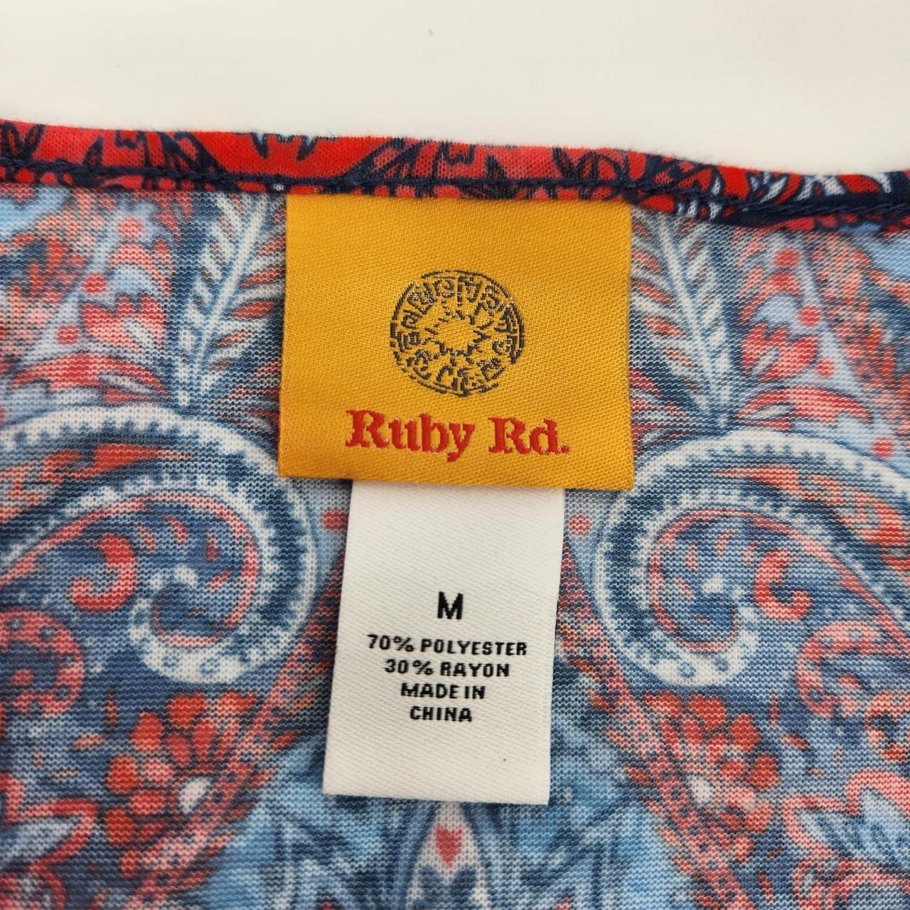 Ruby Rd. Women's Blouse - Red/Blue - M – Ruby Rd.… - image 3
