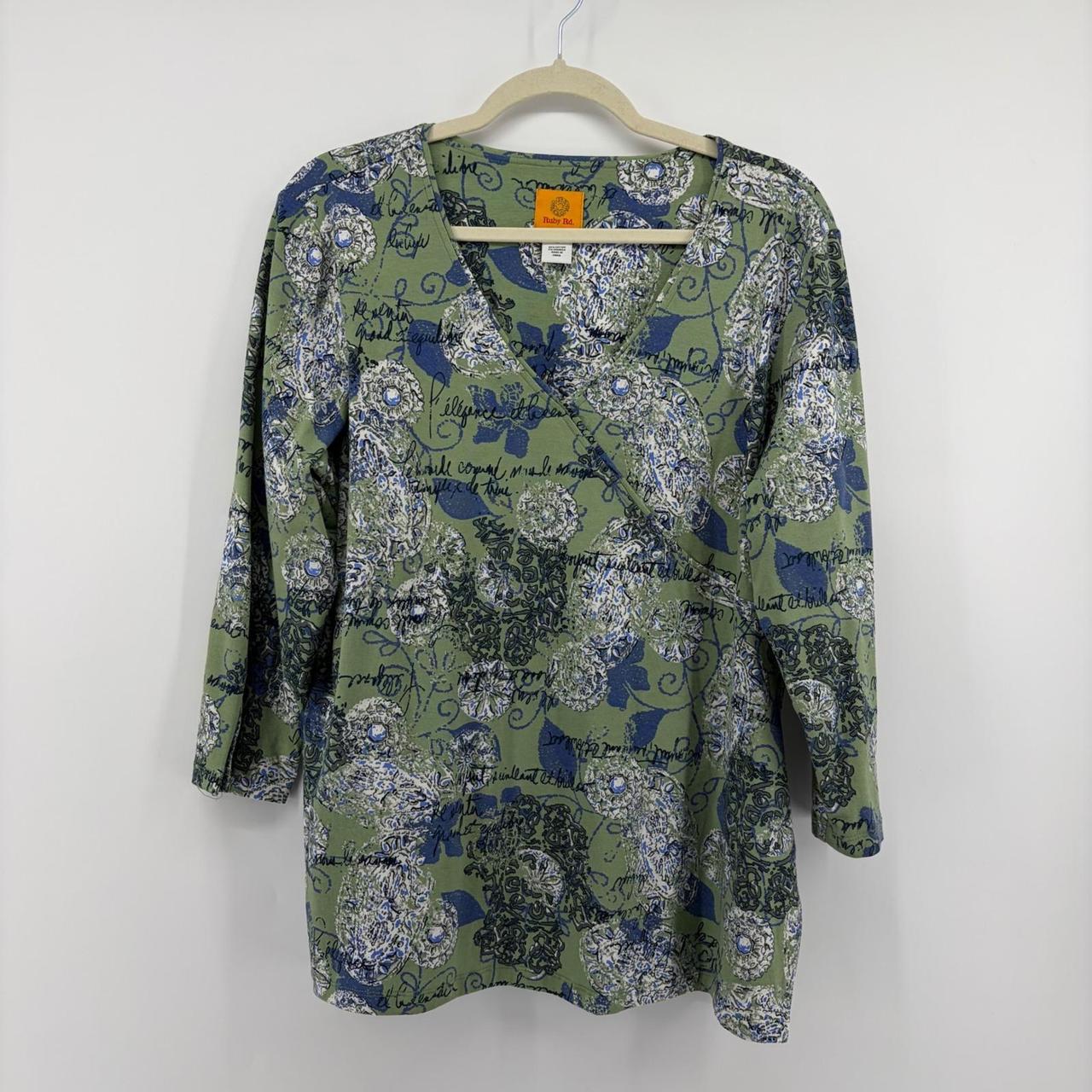 Ruby Rd. Women's Blouse - Green/Multi - L – Ruby … - image 1
