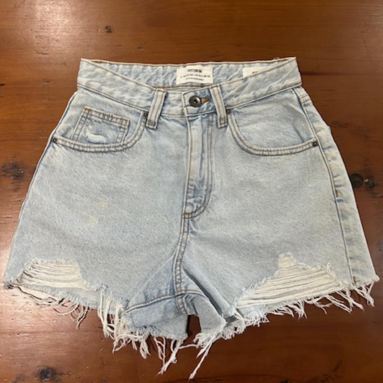 Cotton On Denim High Rise Short, Size AU 6 Depop