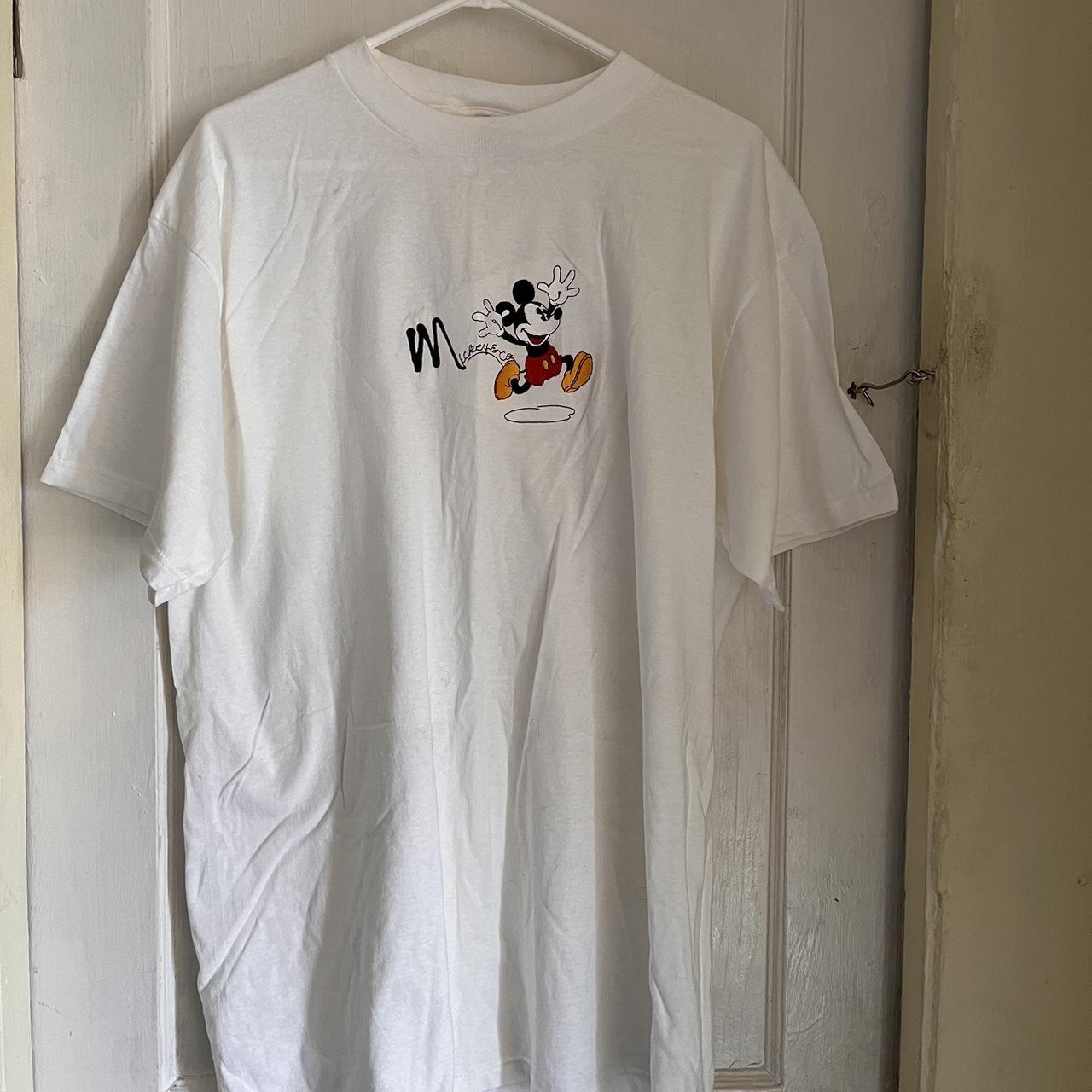 Vintage Mickey Mouse embroidered tee. Unisex vintage... - Depop