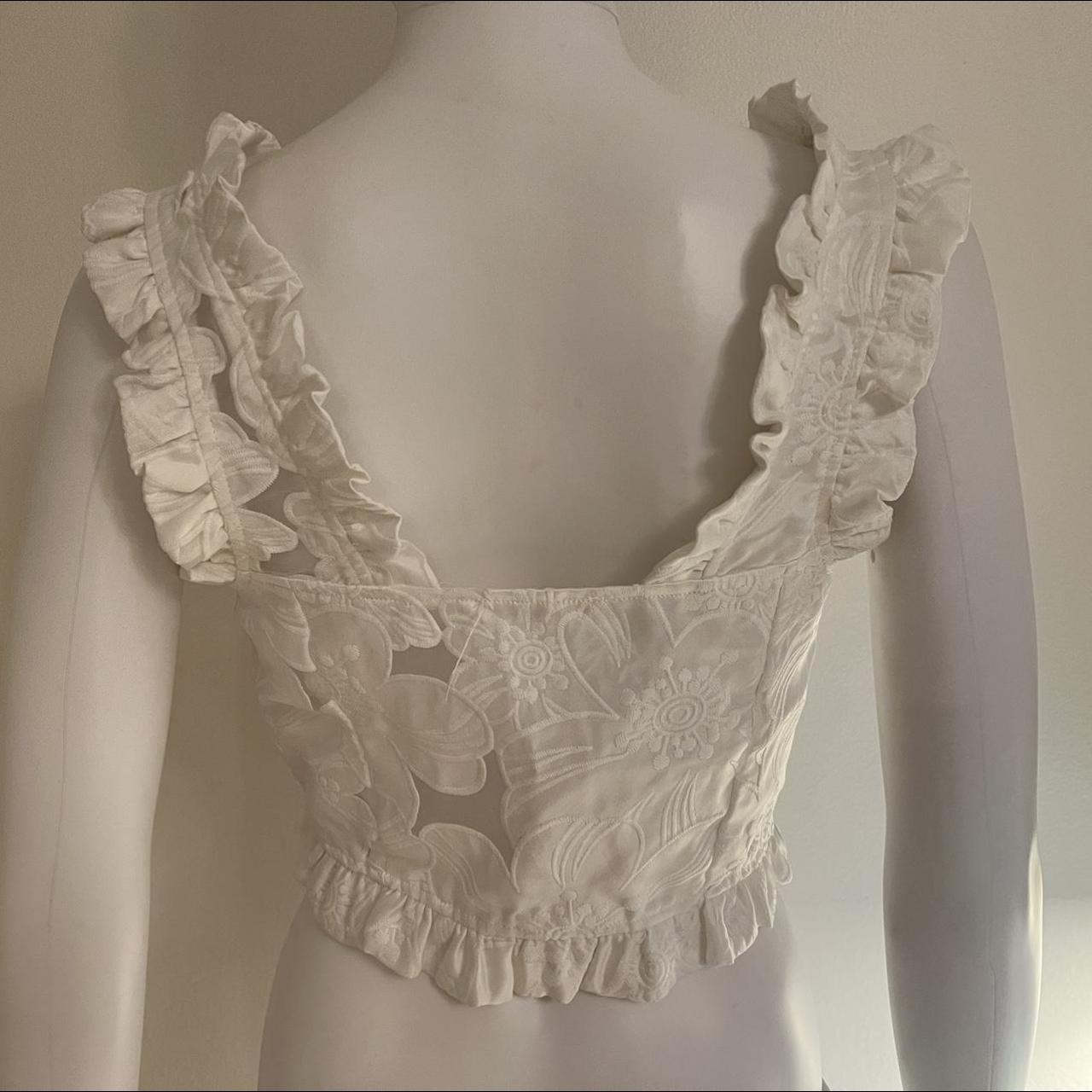 For Love & Lemons Women's White Blouse (3)