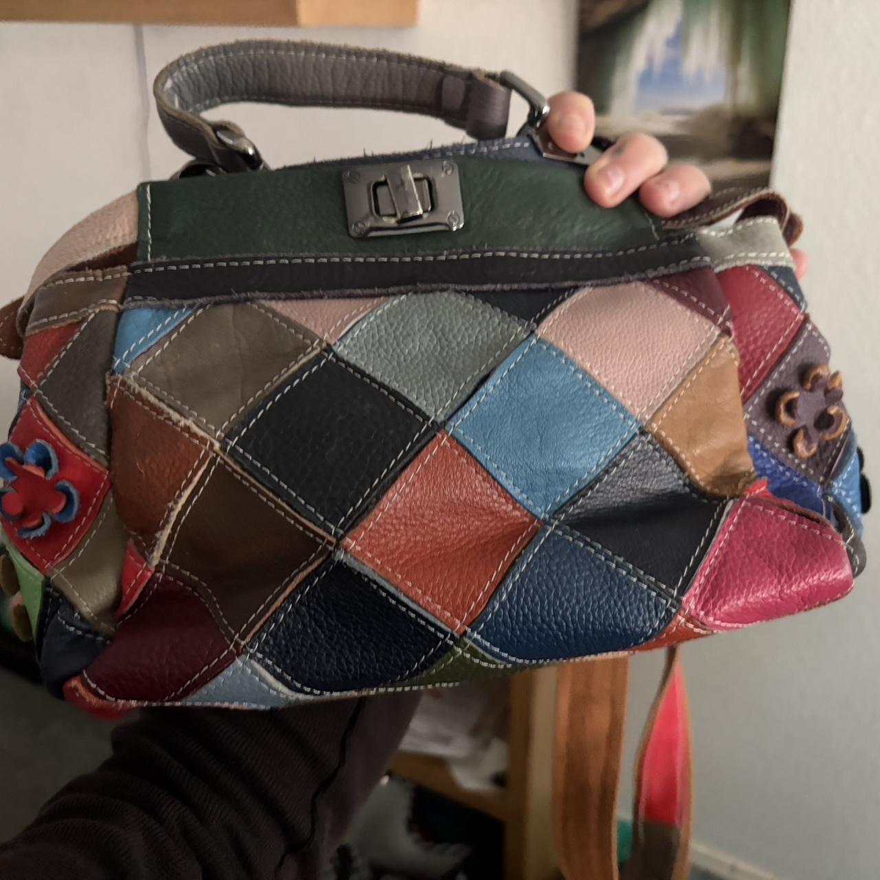Women's Bag - Multi – Multicoloured patchwork lea… - image 2