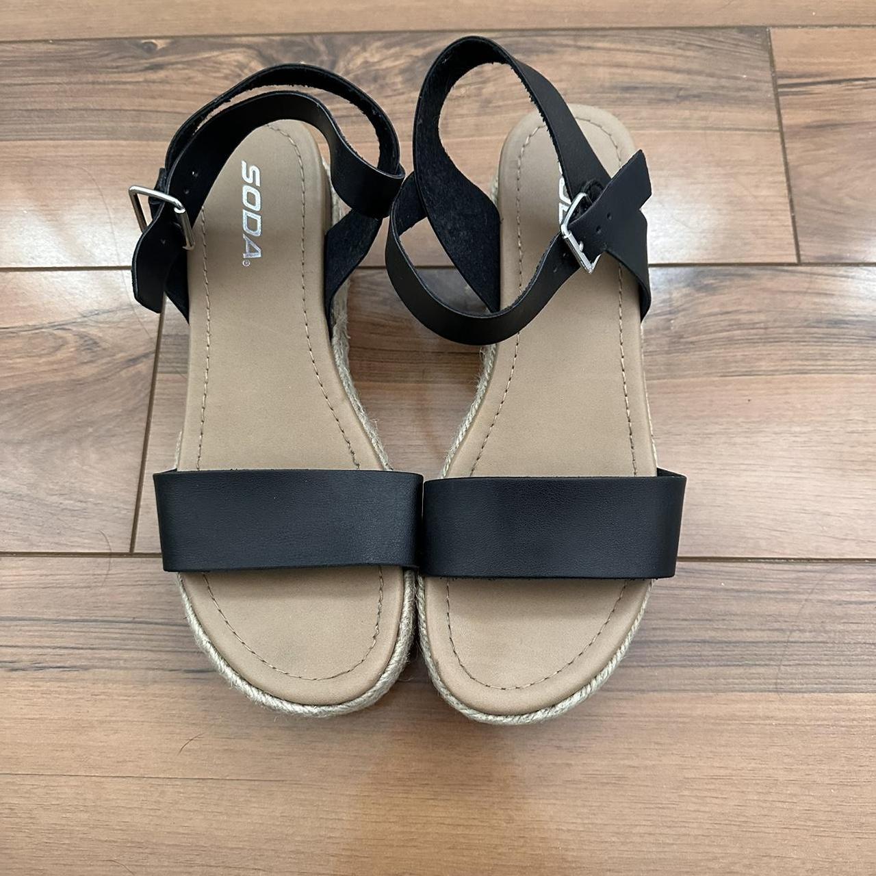 power sandals black