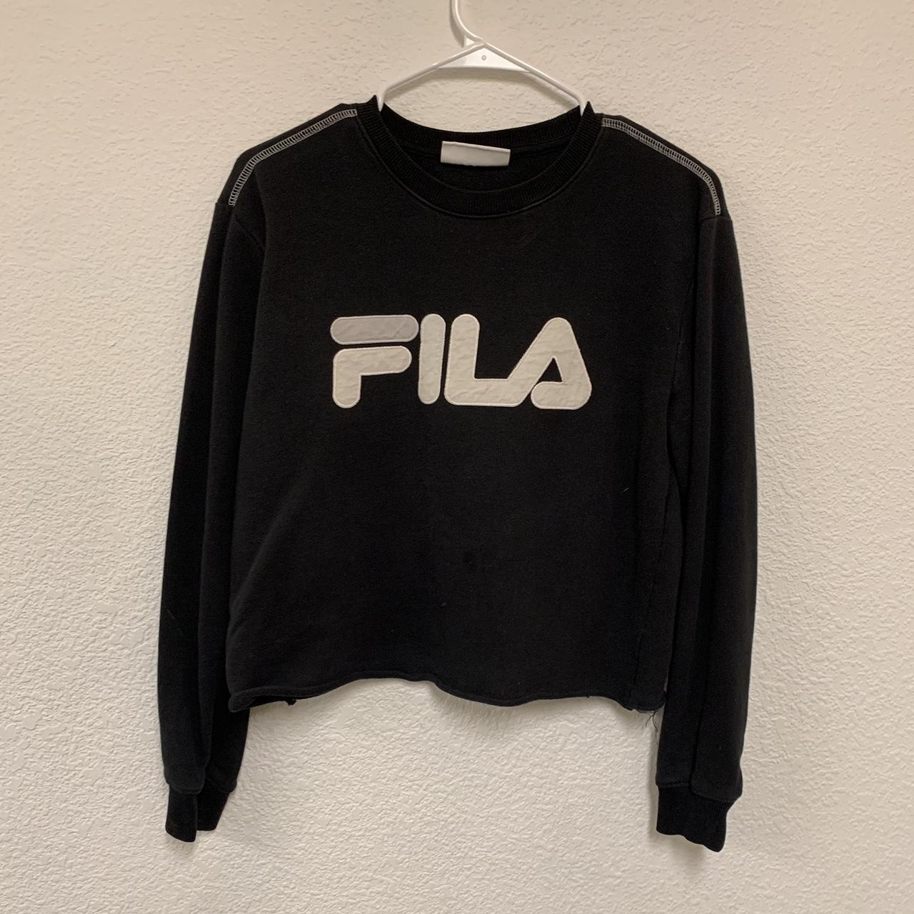 Fila Women's Black Sweatshirt | Depop