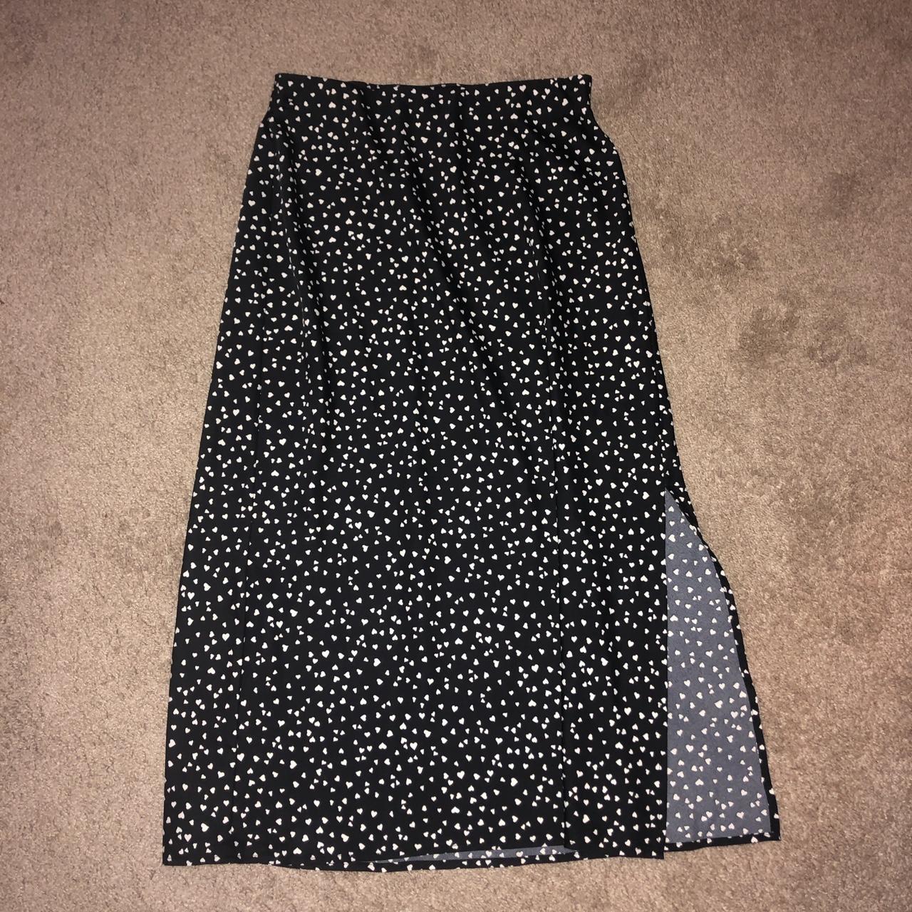 A New Day Women's Black and White Skirt | Depop
