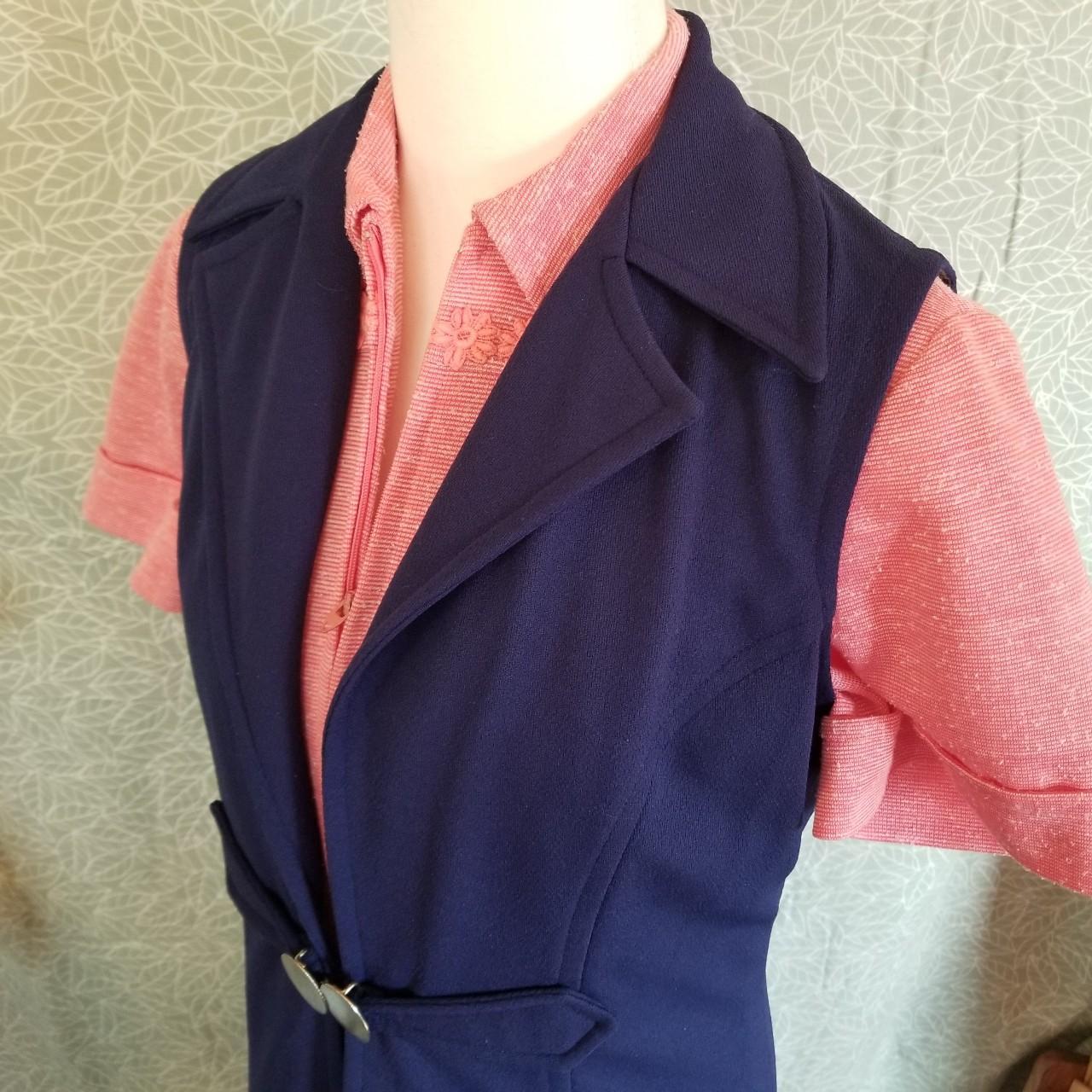 Vintage blue duster coat. Sleeveless, lovely big... - Depop