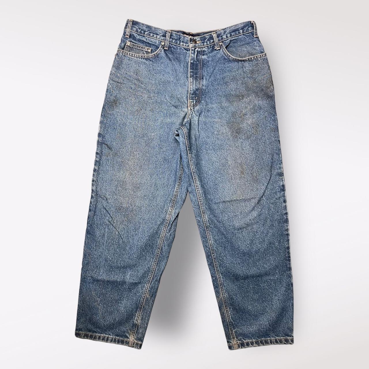 Vintage Y2K Medium Wash Denim Jeans from Faded Depop