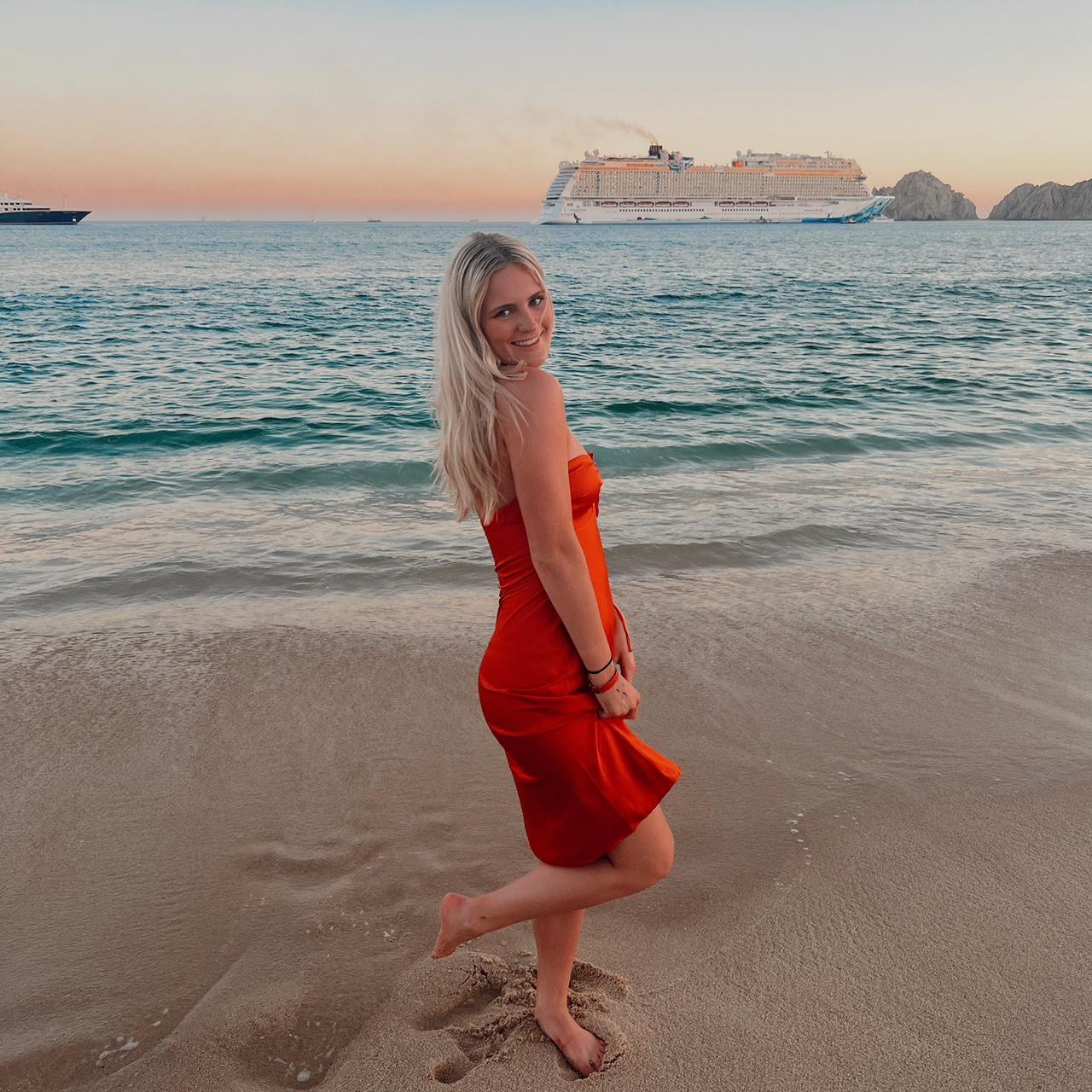 Abercrombie & Fitch Women's Orange Dress Depop