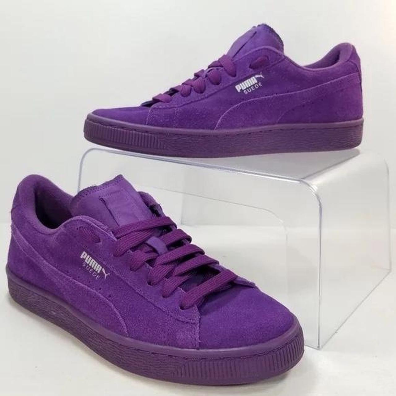 Puma Suede Mono Purple Sneakers Women's size 6.5 In... - Depop