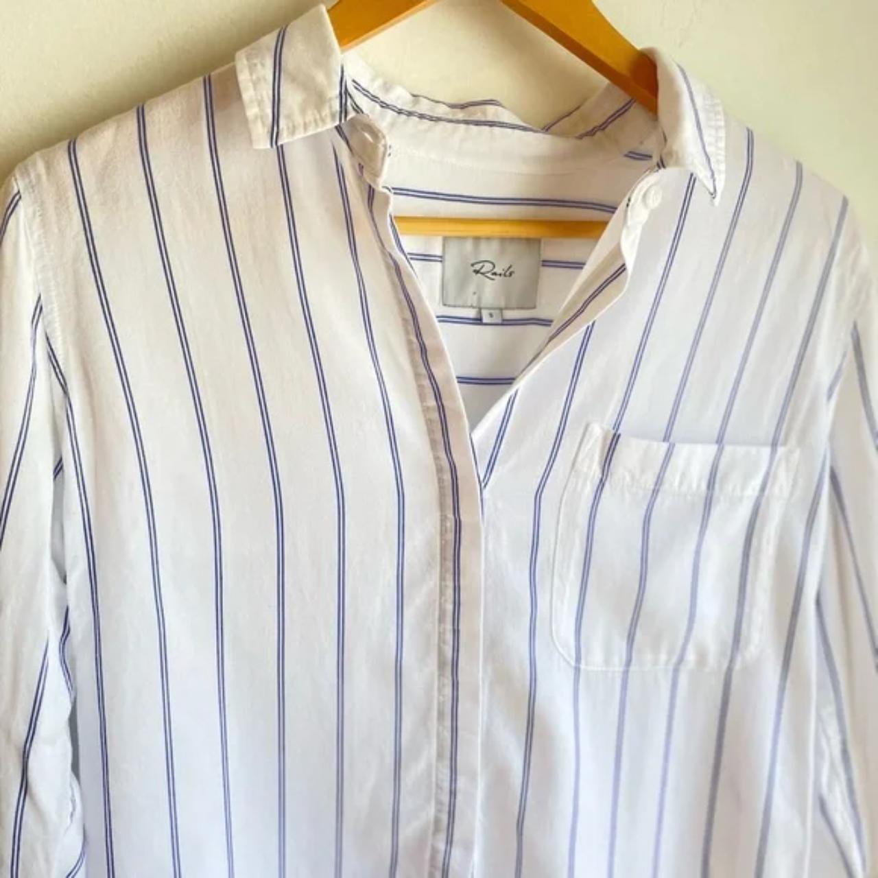 Rails Striped Classic Button Down Shirt Size... - Depop