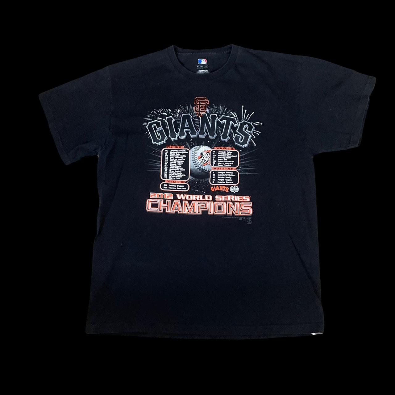 2012 SAN FRANCISCO GIANTS WORLD SERIES CHAMPIONS GRAPHIC TEE L