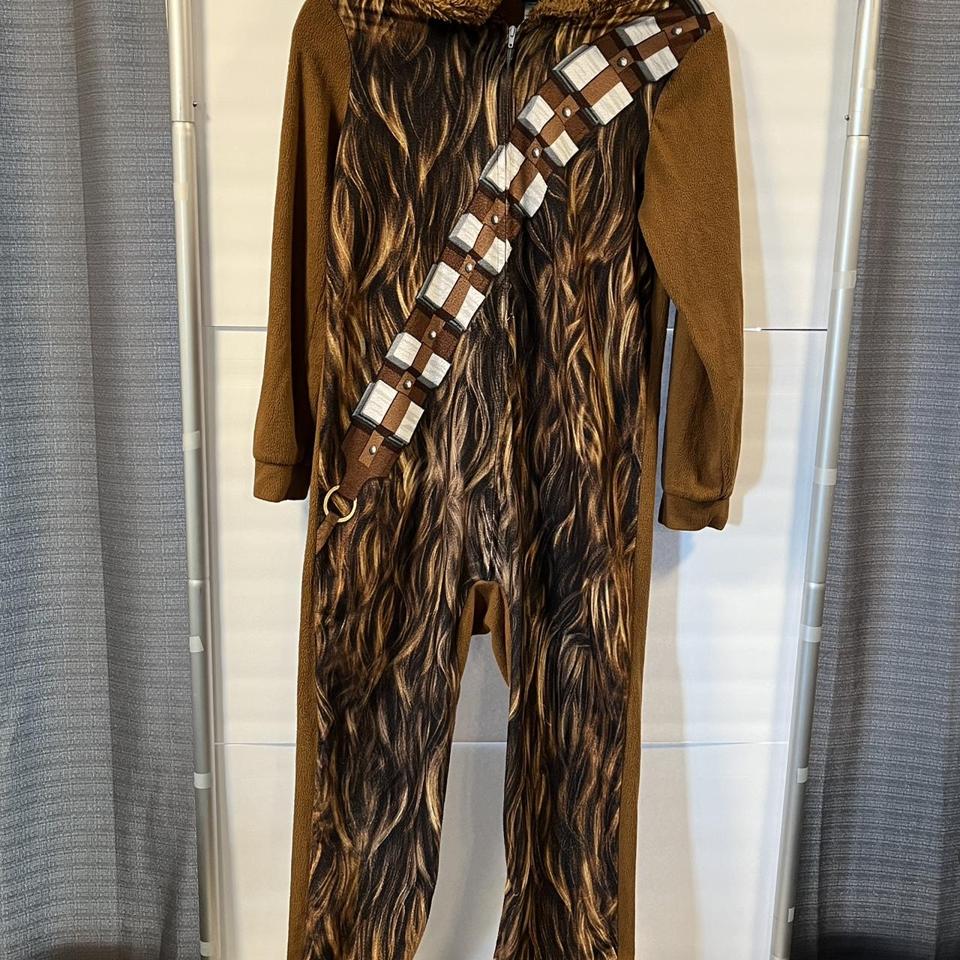 Star Wars Chewbacca Onesie with zipper Size L pit Depop