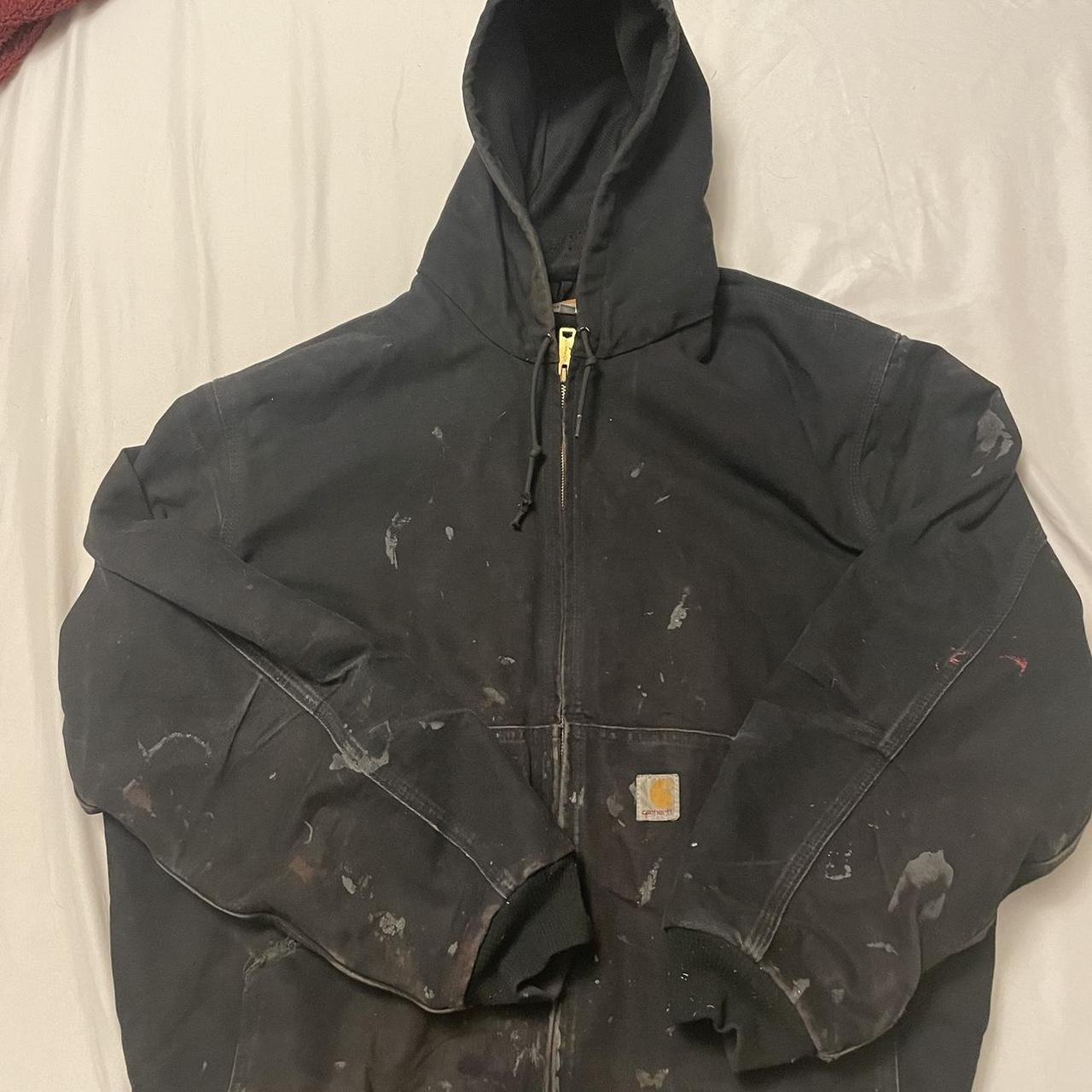 Vintage used Rare Black Carhartt Thermal Lined...