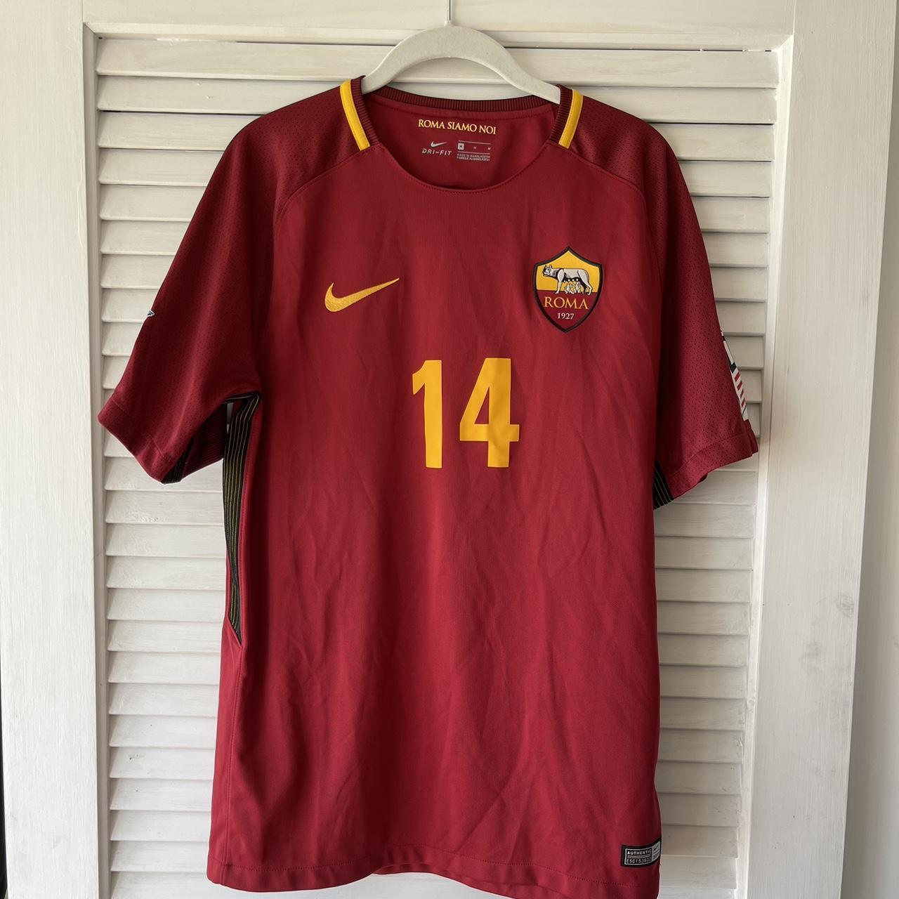 Nike deals Dri-FIT Burgundy Shirt Roma Football Logo Size Medium