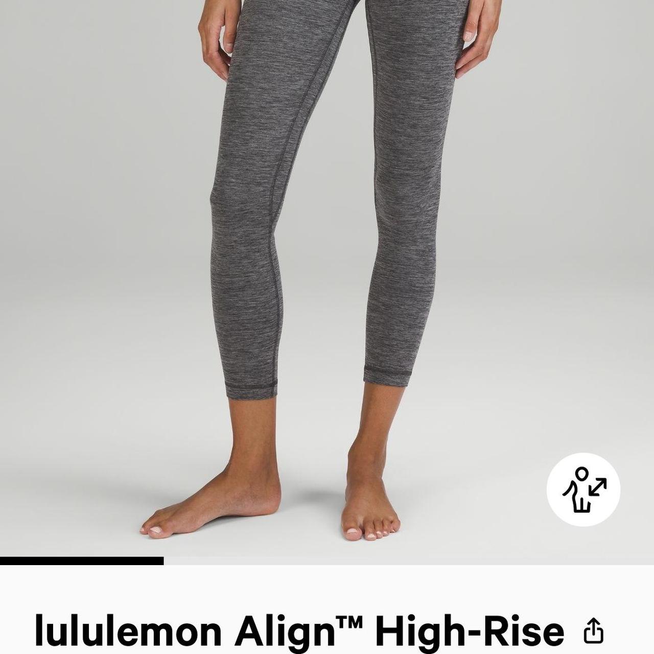 black align high rise lululemon inseam 23” leggings - Depop